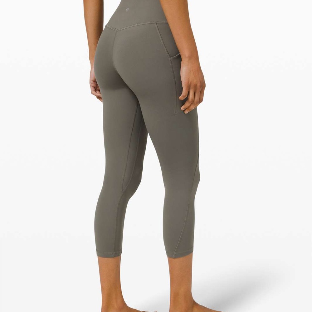 Lululemon Align Cropped in Sage Green Grey